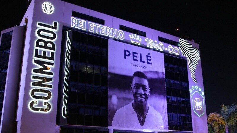 “Rey para siempre”: el homenaje de la Conmebol a Pelé