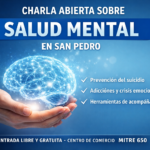 Charla abierta sobre salud mental en el Centro de Comercio de San Pedro