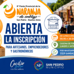 Abrieron la inscripción para artesanos, emprendedores y gastronómicos que quieran participar de la Fiesta de la Naranja de Ombligo